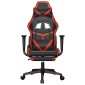 vidaXL Καρέκλα Gaming Μασάζ Υποπόδιο Μαύρο/Πράσινο από Συνθετικό Δέρμα