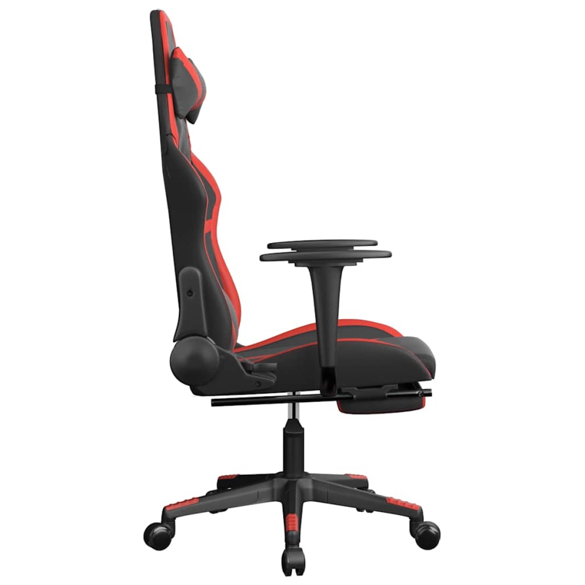 vidaXL Καρέκλα Gaming Μασάζ Υποπόδιο Μαύρο/Πράσινο από Συνθετικό Δέρμα