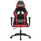 vidaXL Καρέκλα Gaming Μασάζ Μαύρο/Κόκκινο από Συνθετικό Δέρμα