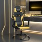 vidaXL Καρέκλα Gaming Μασάζ Μαύρο/Χρυσό από Συνθετικό Δέρμα