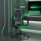 vidaXL Καρέκλα Gaming Μασάζ Μαύρο/Πράσινο από Συνθετικό Δέρμα