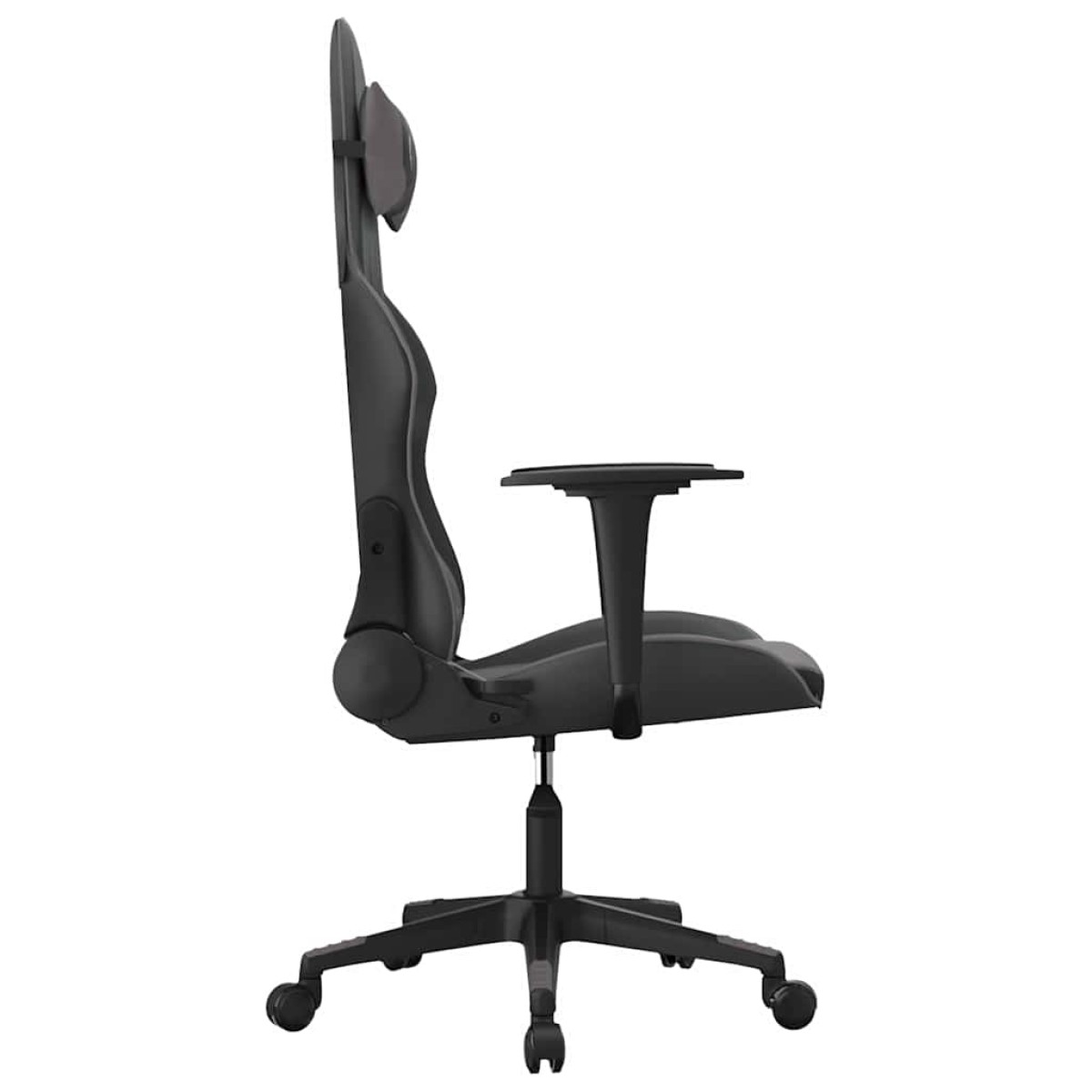 vidaXL Καρέκλα Gaming Μασάζ Μαύρο/Γκρι από Συνθετικό Δέρμα
