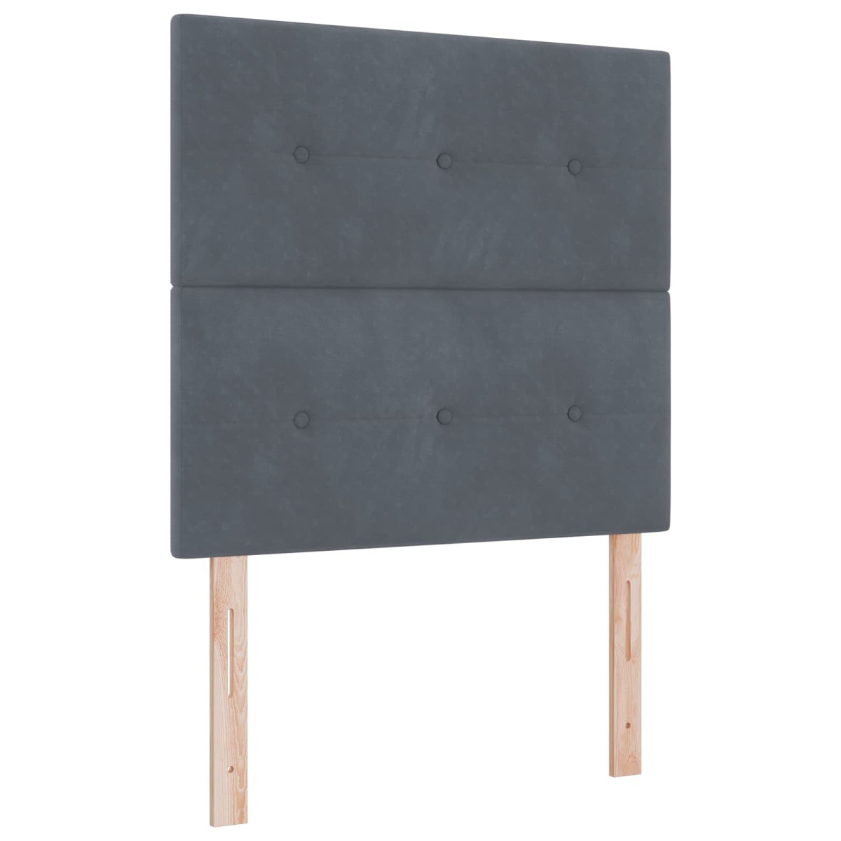 vidaXL Κρεβάτι box spring με στρώμα Σκούρο Γκρι 90 x 200 cm Βελούδο