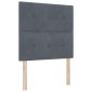 vidaXL Κρεβάτι box spring με στρώμα Σκούρο Γκρι 90 x 200 cm Βελούδο