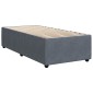 vidaXL Κρεβάτι box spring με στρώμα Σκούρο Γκρι 90 x 200 cm Βελούδο