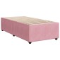 vidaXL Κρεβάτι box spring με στρώμα Ροζ 90 x 200 cm Βελούδο