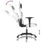 vidaXL Καρέκλα Gaming Μασάζ Λευκό/Μαύρο από Συνθετικό Δέρμα
