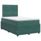 vidaXL Κρεβάτι box spring με στρώμα Σκούρο Πράσινο 120 x 190 cm