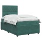 vidaXL Κρεβάτι box spring με στρώμα Σκούρο Πράσινο 120 x 190 cm