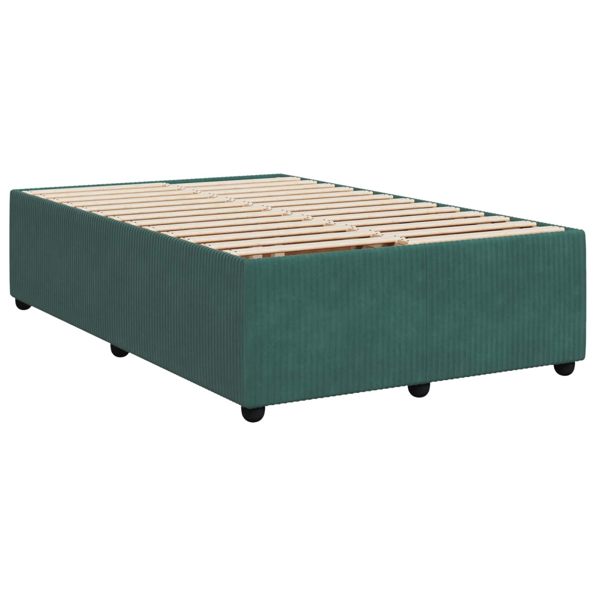 vidaXL Κρεβάτι box spring με στρώμα Σκούρο Πράσινο 120 x 190 cm