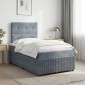 vidaXL Κρεβάτι box spring με στρώμα Σκούρο Γκρι 120 x 190 cm Βελούδο