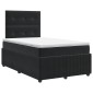 vidaXL Κρεβάτι box spring με στρώμα Μαύρο 120 x 190 cm Βελούδο