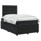 vidaXL Κρεβάτι box spring με στρώμα Μαύρο 120 x 190 cm Βελούδο