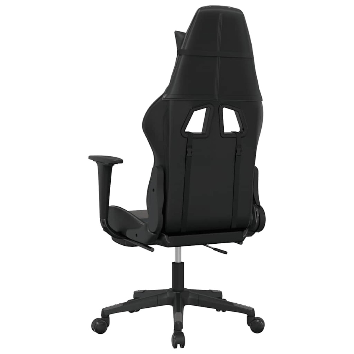 vidaXL Καρέκλα Gaming Μασάζ Υποπόδιο Μαύρο&Γκρι από Συνθετικό Δέρμα