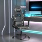 vidaXL Καρέκλα Gaming Μασάζ Υποπόδιο Μαύρος Παραλλαγή Συνθετικό Δέρμα