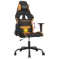 vidaXL Καρέκλα Μασάζ Gaming Μαύρη και Πορτοκαλί Υφασμάτινη