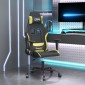 vidaXL Καρέκλα Μασάζ Gaming Μαύρο και Αν. Πράσινο Υφασμάτινη