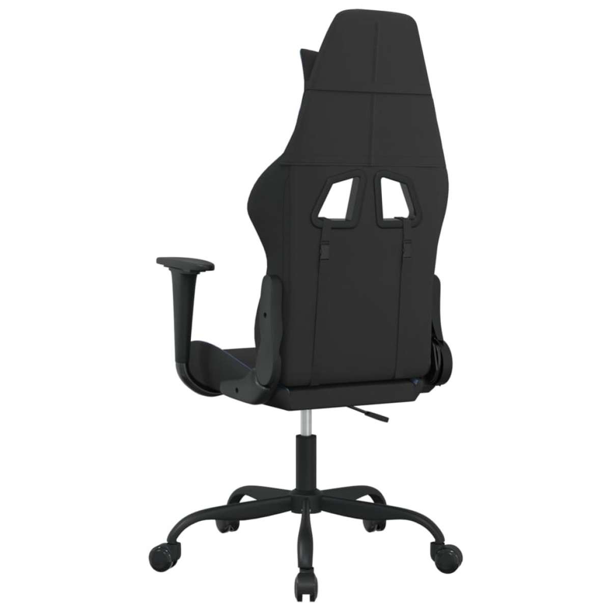 vidaXL Καρέκλα Μασάζ Gaming Μαύρη και Μπλε Υφασμάτινη