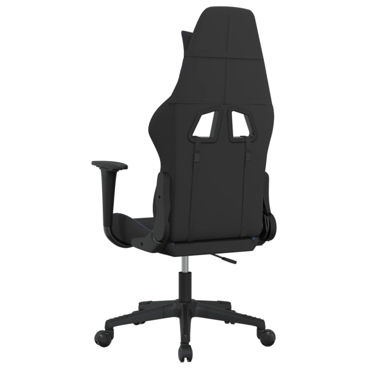 vidaXL Καρέκλα Μασάζ Gaming Μαύρη και Μπλε Υφασμάτινη