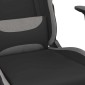 vidaXL Καρέκλα Gaming Μασάζ Υποπόδιο Μαύρη/Αν. Γκρι Ύφασμα με Υποπόδιο