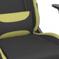 vidaXL Καρέκλα Μασάζ Gaming Μασάζ Υπ. Μαύρη/Αν Γκρι Ύφασμα Υποπόδιο