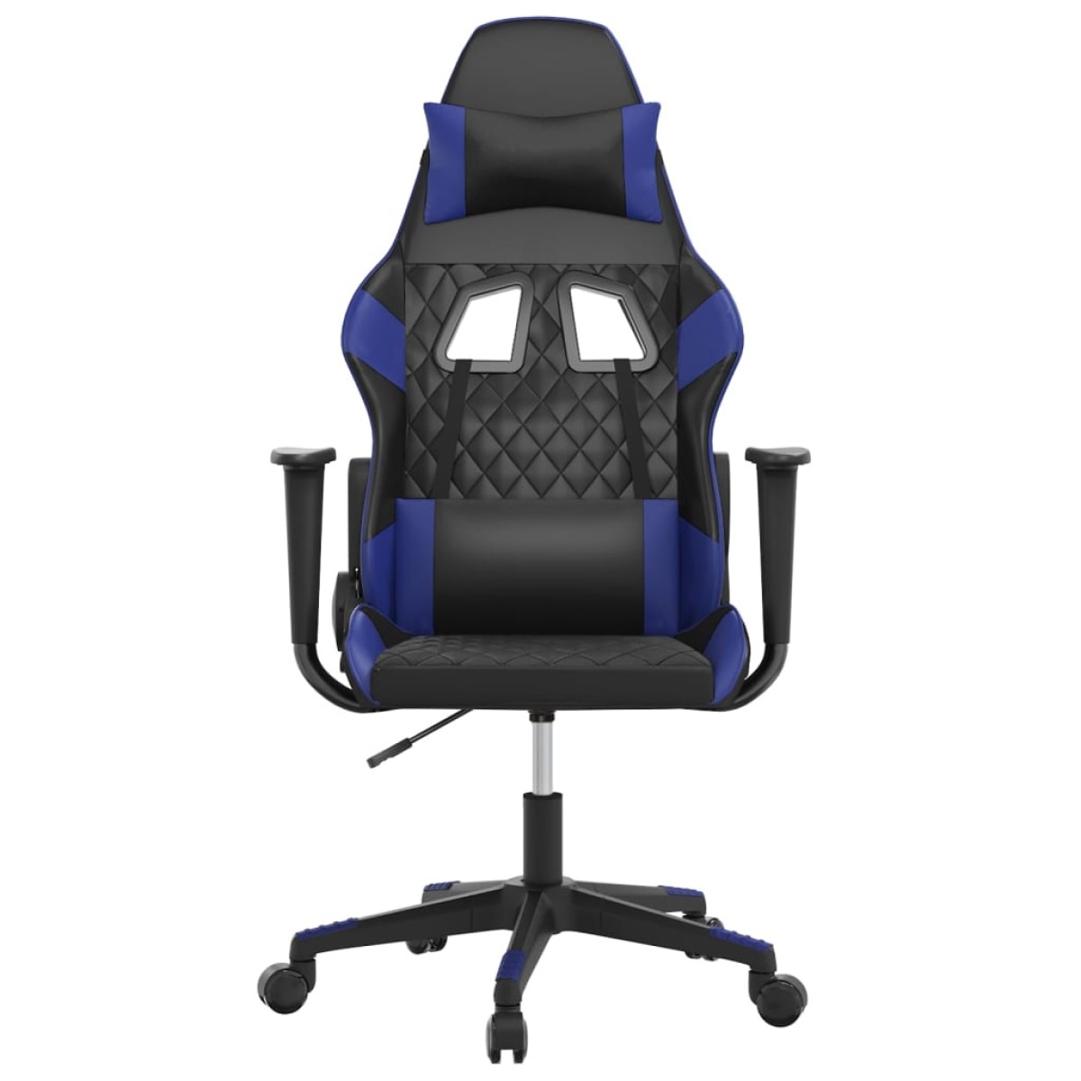 vidaXL Καρέκλα Gaming Μασάζ Μαύρο/Μπλε από Συνθετικό Δέρμα