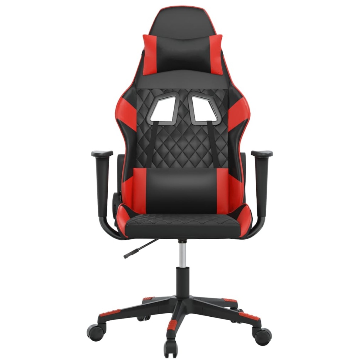 vidaXL Καρέκλα Gaming Μασάζ Μαύρο/Κόκκινο από Συνθετικό Δέρμα
