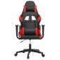vidaXL Καρέκλα Gaming Μασάζ Μαύρο/Κόκκινο από Συνθετικό Δέρμα