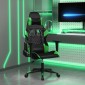 vidaXL Καρέκλα Gaming Μασάζ Μαύρο/Πράσινο από Συνθετικό Δέρμα