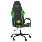 vidaXL Καρέκλα Gaming Μασάζ Μαύρο/Πράσινο από Συνθετικό Δέρμα