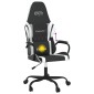 vidaXL Καρέκλα Gaming Μασάζ Ασπρόμαυρη από Συνθετικό Δέρμα
