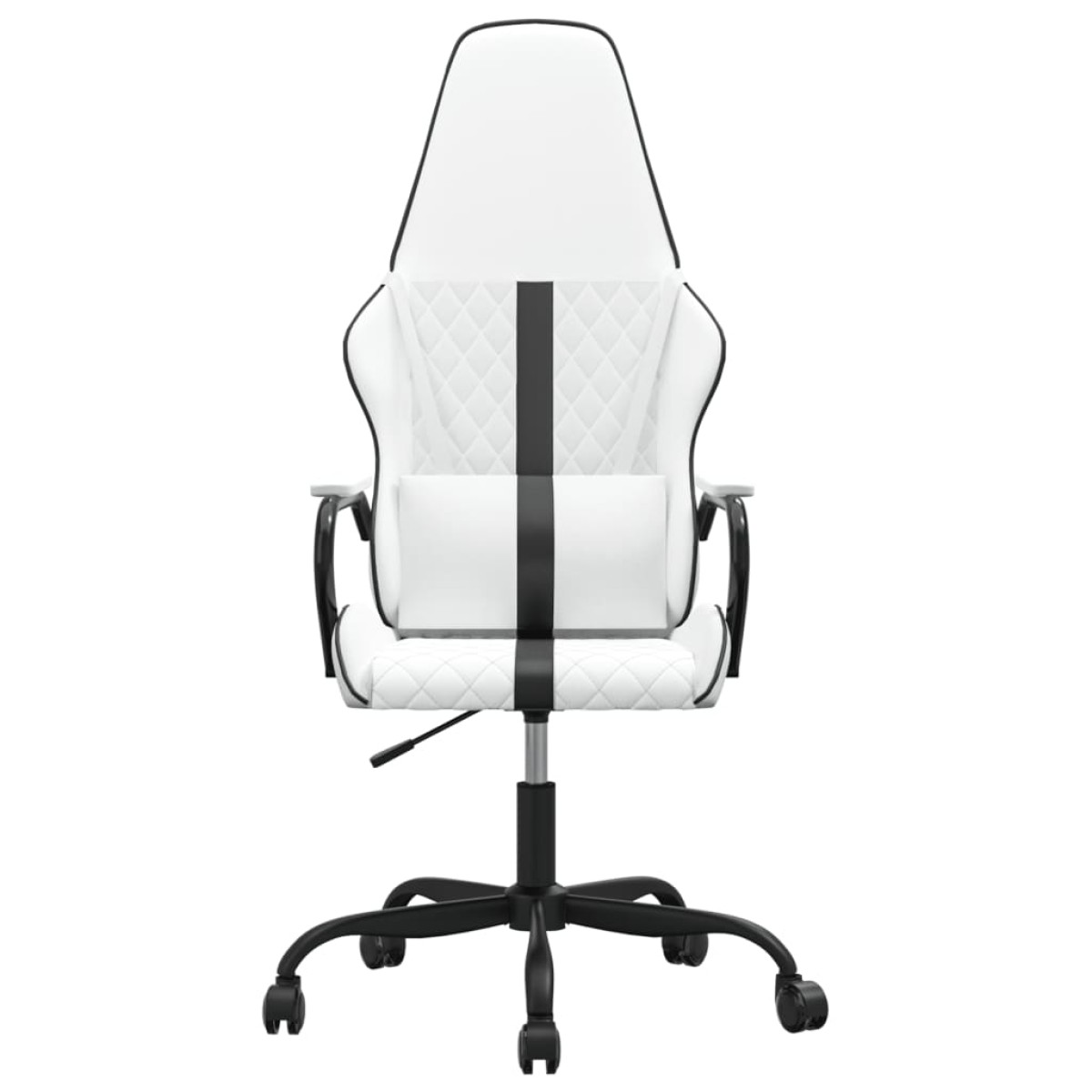 vidaXL Καρέκλα Gaming Μασάζ Ασπρόμαυρη από Συνθετικό Δέρμα