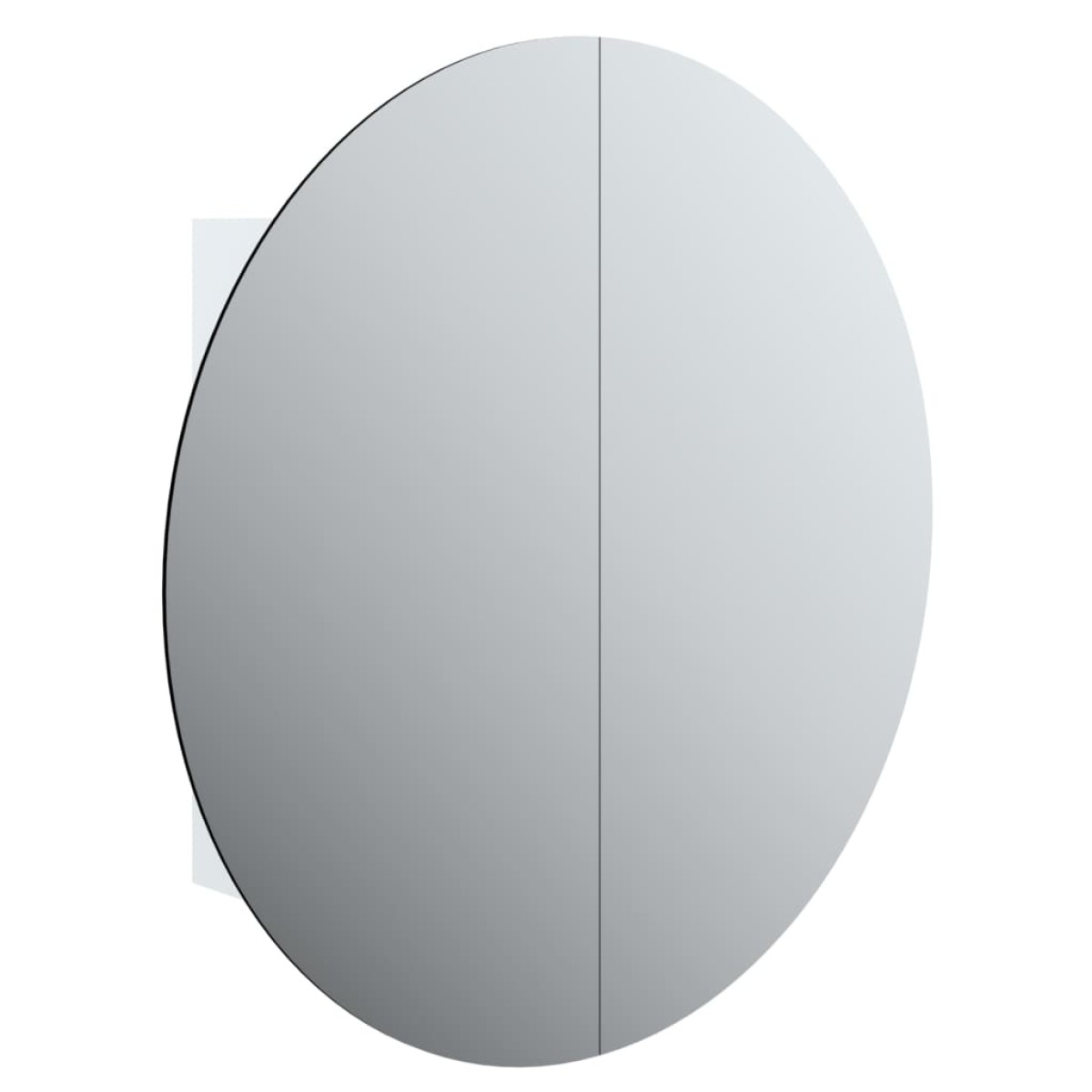 vidaXL Ντουλάπι Μπάνιου με Στρογγυλό Καθρέφτη&LED Λευκό 54x54x17,5 εκ.