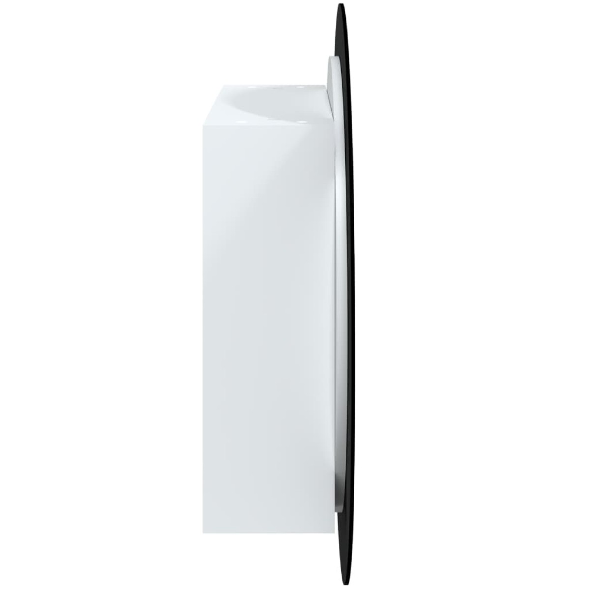 vidaXL Ντουλάπι Μπάνιου με Στρογγυλό Καθρέφτη&LED Λευκό 54x54x17,5 εκ.