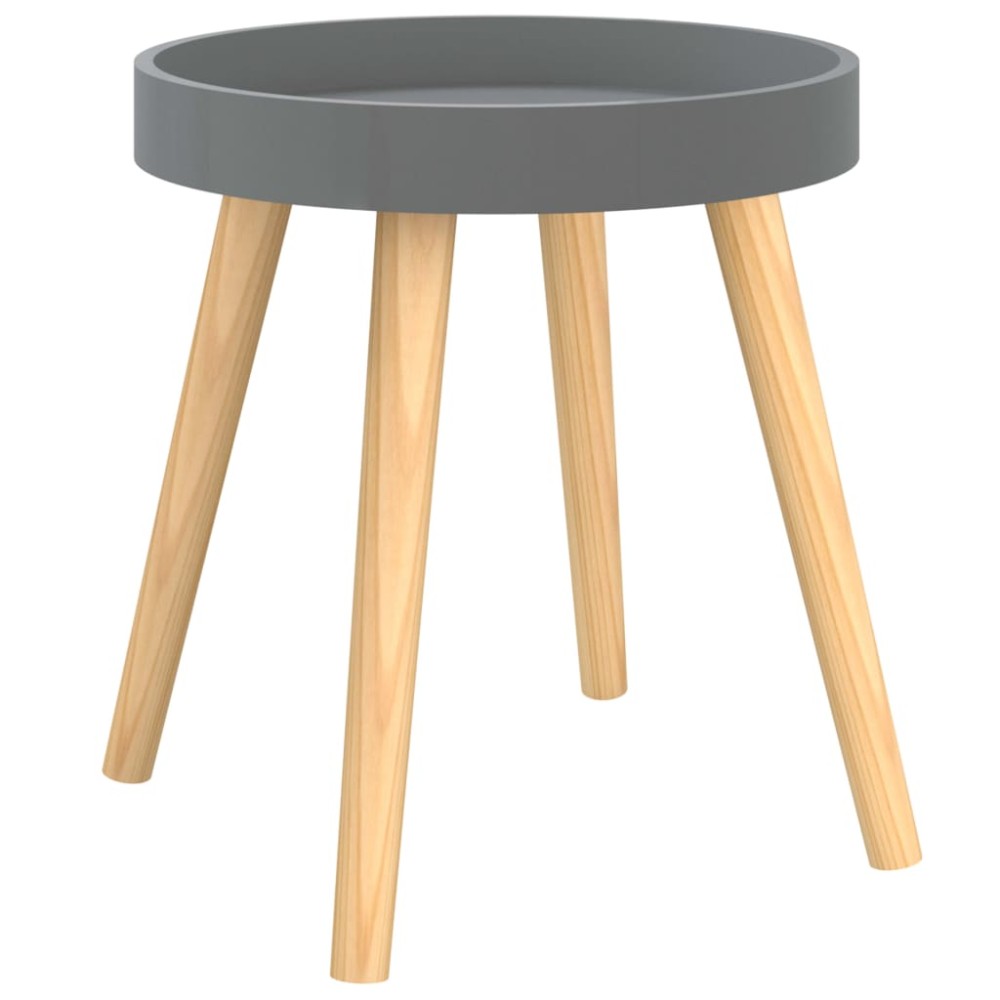 vidaXL Βοηθητικό Τραπέζι Γκρι 38x38x40 εκ. Επεξ. Ξύλο & Μασίφ Πεύκο