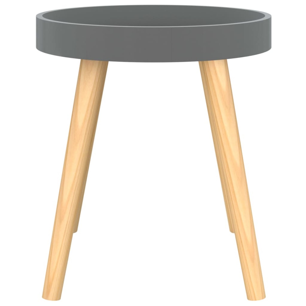 vidaXL Βοηθητικό Τραπέζι Γκρι 38x38x40 εκ. Επεξ. Ξύλο & Μασίφ Πεύκο