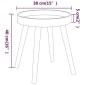 vidaXL Βοηθητικό Τραπέζι Γκρι 38x38x40 εκ. Επεξ. Ξύλο & Μασίφ Πεύκο