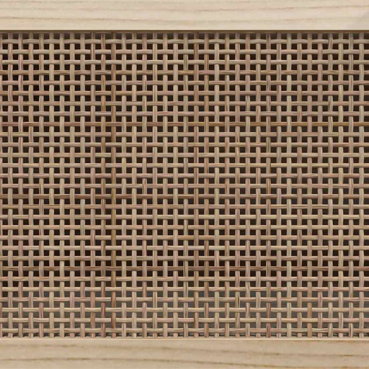 vidaXL Έπιπλο Τηλεόρασης Μαύρο 105x30x40 εκ Μασίφ Πεύκο & Φυσικό Ρατάν