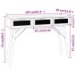 vidaXL Τραπέζι Κονσόλα Μαύρο 105x30x75 εκ. Μασίφ Πεύκο & Φυσικό Ρατάν