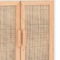 vidaXL Ντουλάπι Λευκό 60 x 30 x 70 εκ. από Μασίφ Πεύκο & Φυσικό Ρατάν