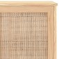 vidaXL Συρταριέρα Καφέ 105x30x60 εκ. Μασίφ Πεύκο & Φυσικό Ρατάν