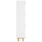 vidaXL Παπουτσοθήκη Λευκή 52x25x115 εκ Επεξεργασμένο Ξύλο&Φυσικό Ρατάν
