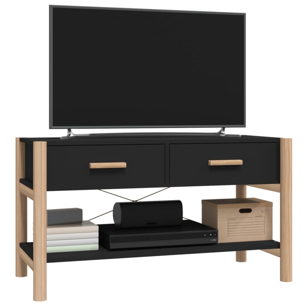 vidaXL Έπιπλο Τηλεόρασης Μαύρο 82 x 38 x 45 εκ. από Επεξεργασμένο Ξύλο