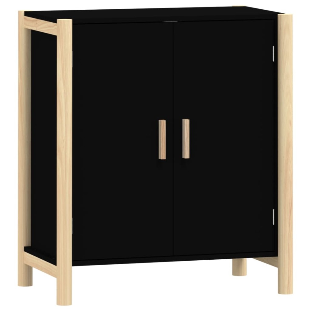 vidaXL Ντουλάπι Μαύρο 62 x 38 x 70 εκ. από Επεξεργασμένο Ξύλο