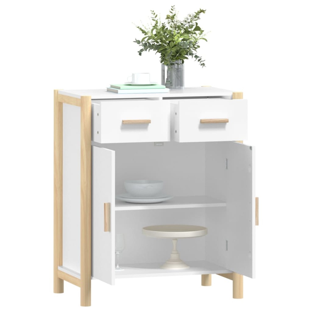 vidaXL Ντουλάπι Λευκό 62 x 38 x 75 εκ. από Επεξεργασμένο Ξύλο