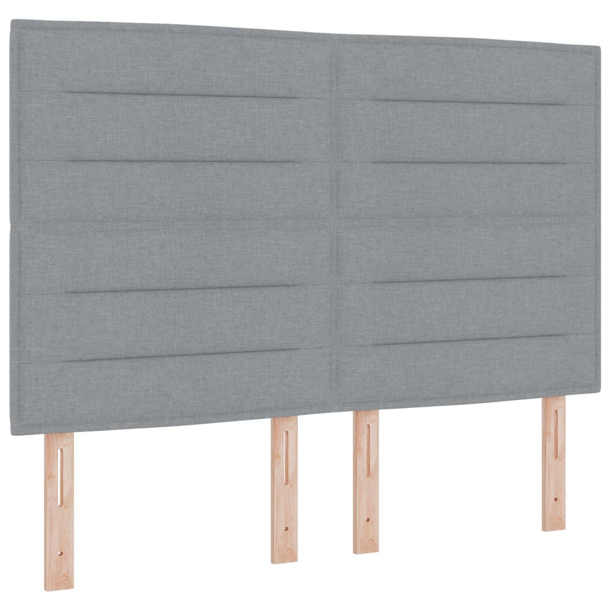 vidaXL Κρεβάτι Ottoman με στρώμα Ανοιχτό γκρι 160 x 200 cm Ύφασμα