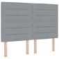 vidaXL Κρεβάτι Ottoman με στρώμα Ανοιχτό γκρι 160 x 200 cm Ύφασμα