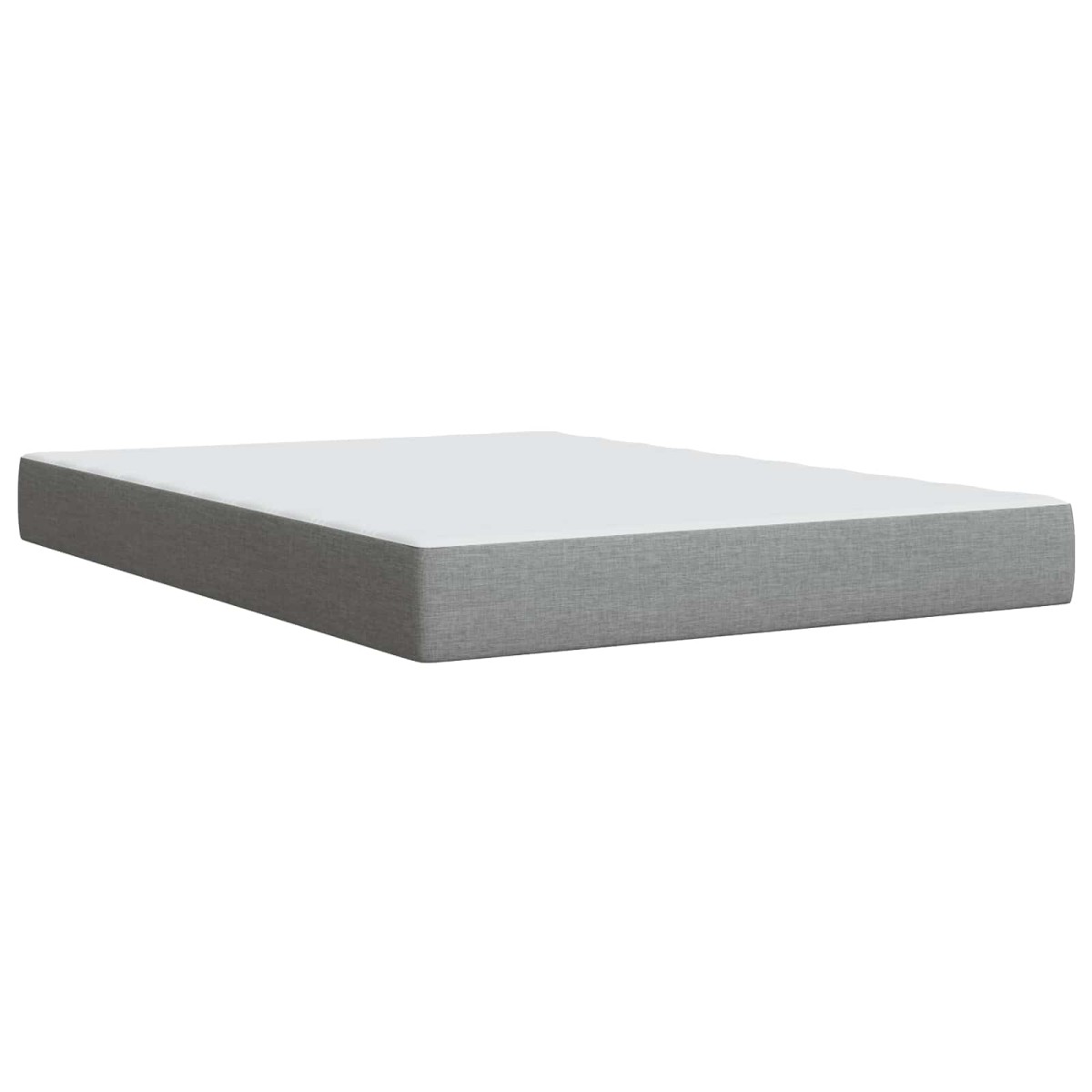 vidaXL Κρεβάτι Ottoman με στρώμα Ανοιχτό γκρι 160 x 200 cm Ύφασμα