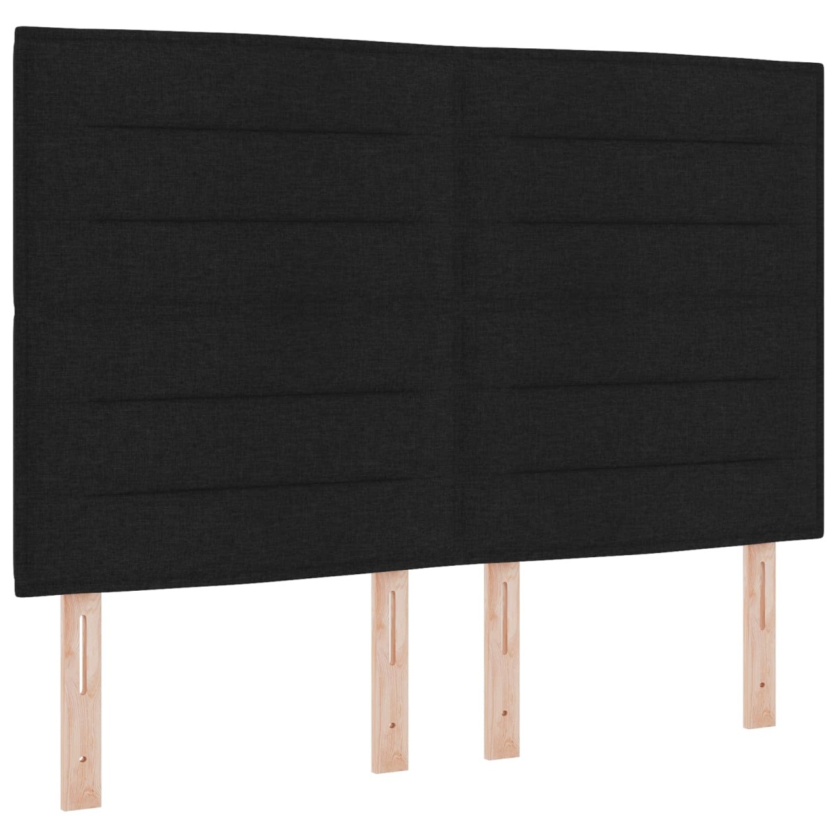 vidaXL Κρεβάτι Ottoman με στρώμα με κεφαλάρι Μαύρο 160 x 200 cm Ύφασμα