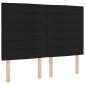 vidaXL Κρεβάτι Ottoman με στρώμα με κεφαλάρι Μαύρο 160 x 200 cm Ύφασμα